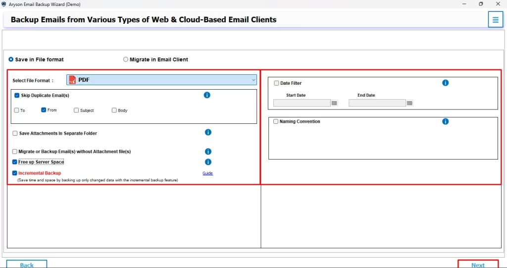 Select the additional features if you want and click Next to proceed.