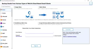 Launch the Email Backup Wizard Software.