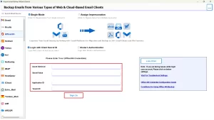 log in to the Office 365 tenant account.