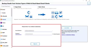 Enter the Hotmail email address & password >> login.
