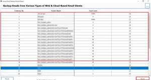 Preview the fetched mailbox data and click Next.