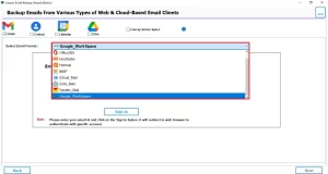 Select the email client.