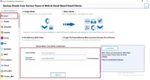 Log in with your Gmail credentials and click on Sign In.