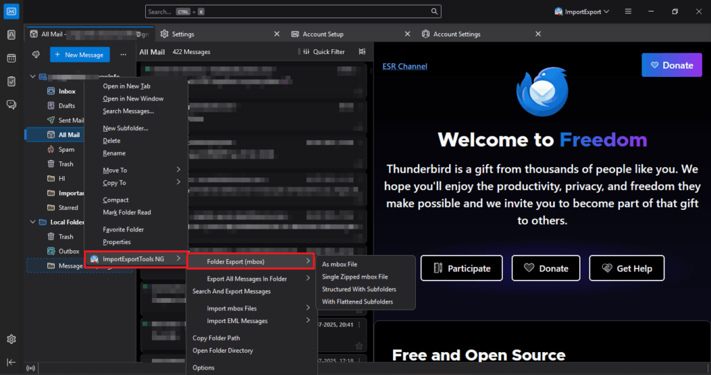 select ImportExportTools NG