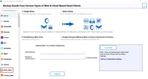 Download the Email Backup Wizard Tool and select Zoho Mail.