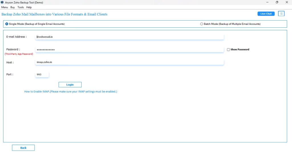 Log in