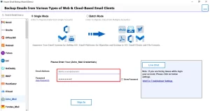 Enter your Zoho Mail Email and App Password.