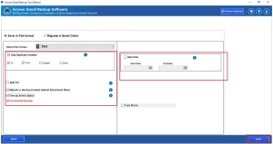 Apply the additional filters and click Next.