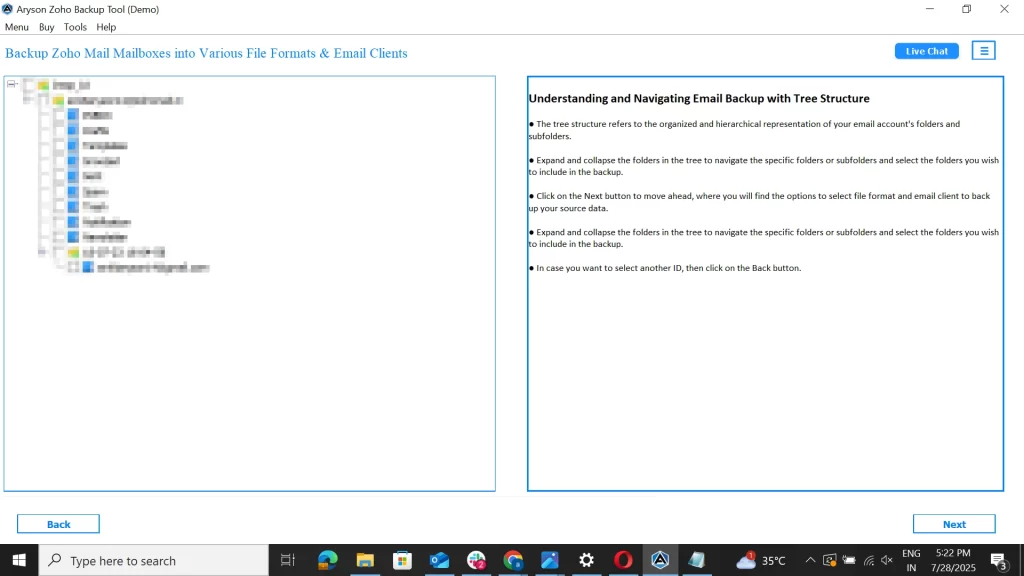 Choose the folders