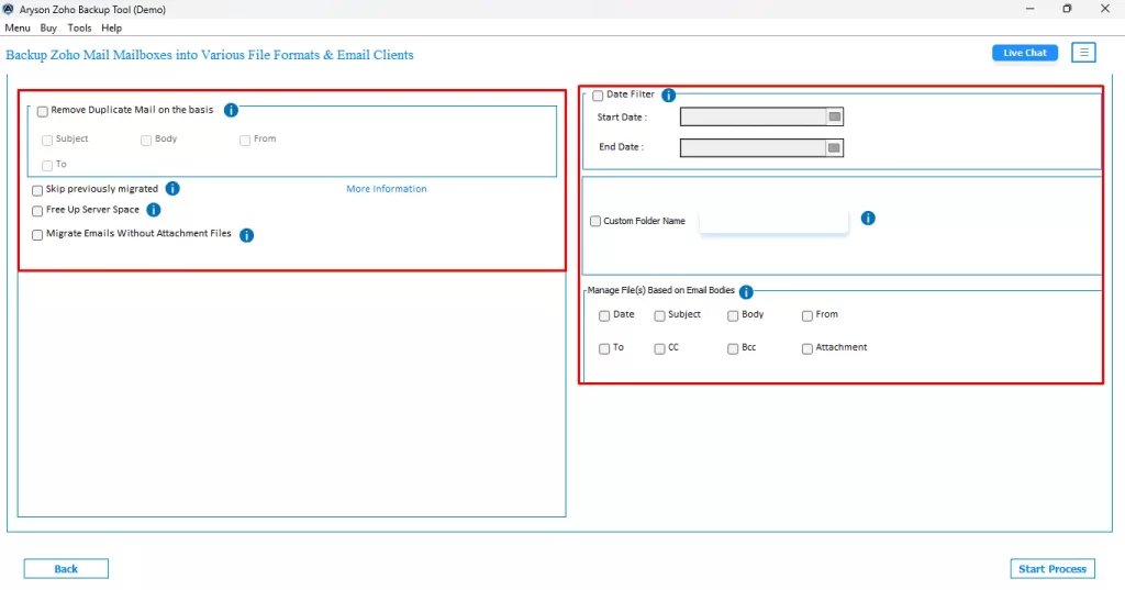Select additional built-in as per requirements.
