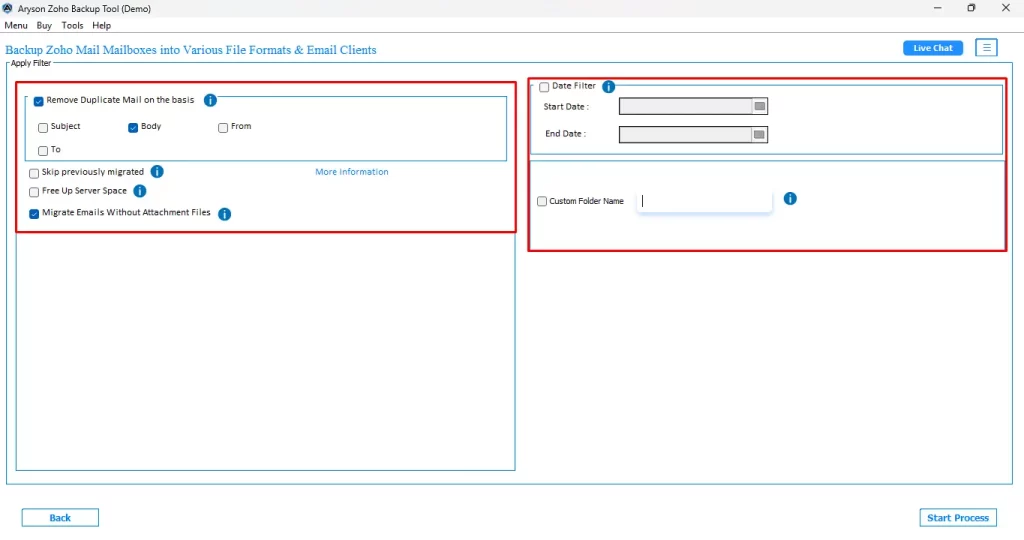Select additional features.