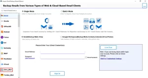 Download the Email Backup Wizard Tool and select Zoho Mail.