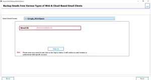Enter the login credentials for Google Workspace - Email.