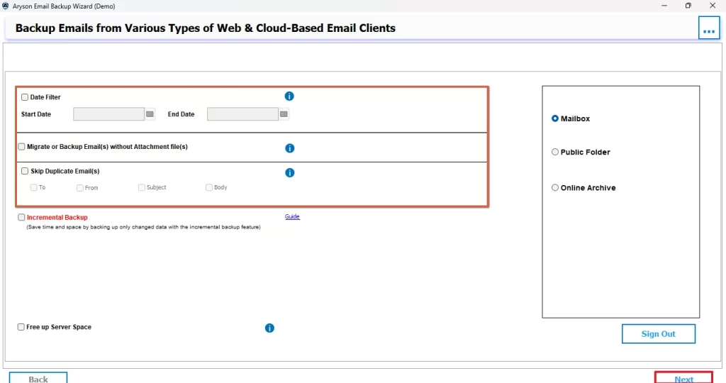 use the filters that will appear on the screen