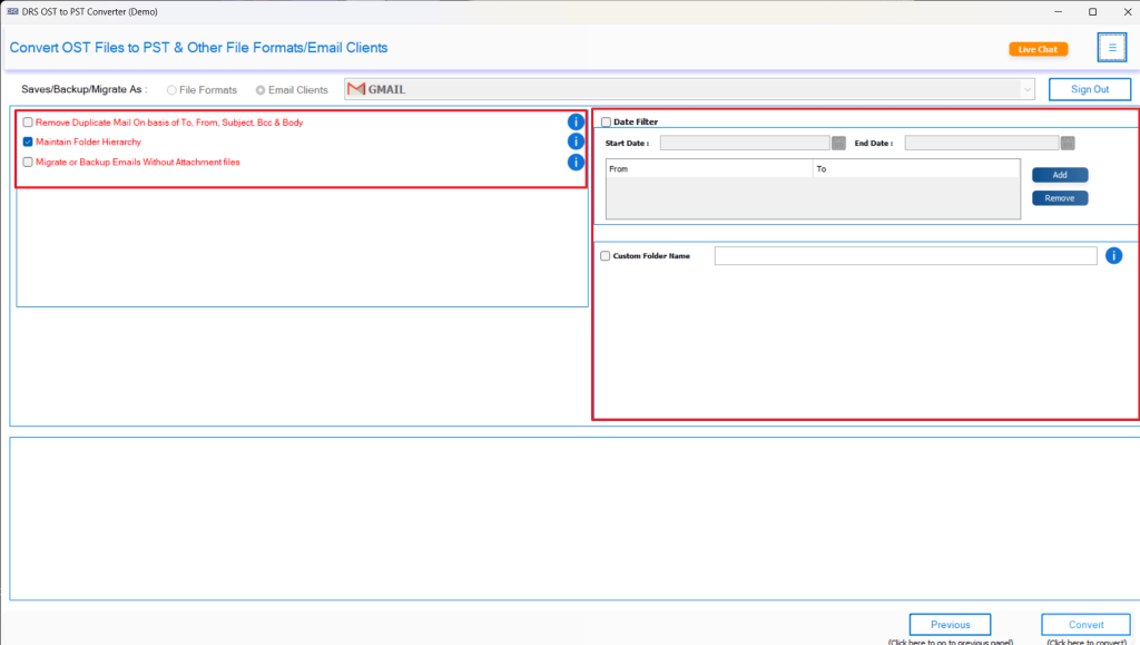 Use filter for specific data.