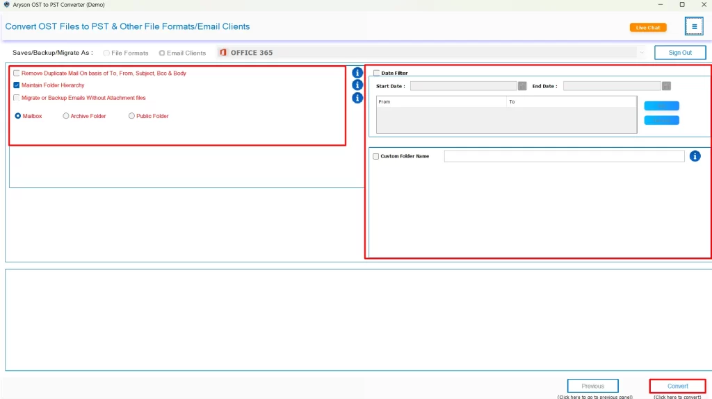 Utilize the additional features if required and hit the Convert.
