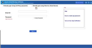 Install the Aryson Gmail Backup Tool.  