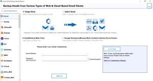 Install the Email Backup Wizard tool.