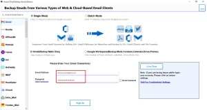 Enter your Gmail login credentials and click Sign in to continue.
