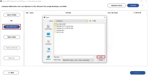 Select file/folder and upload .mbox files >> Next.