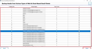 Preview the fetched mailbox data and click on Next.