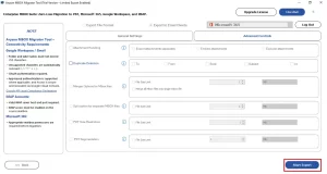Click on Start Export.
