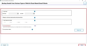 Enable the filters for selective data migration and click Next.
