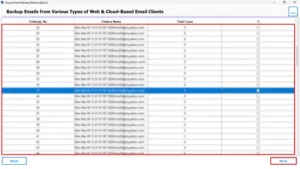 Choose the emails to export & preview them.