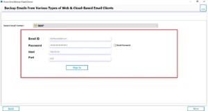Select IMAP & enter the login credentials for AOL Mail.